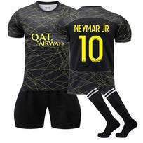Premium Quality Soccer Jerseys for Men Neymar Jr 10 Set with Shorts and Socks, Breathable Fabric, Stylish Design 18 juoda