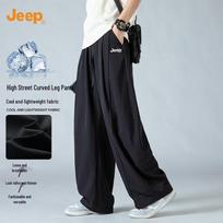 JEEP Men's Summer Cool-Feel Straight-Leg Casual Pants XL juoda