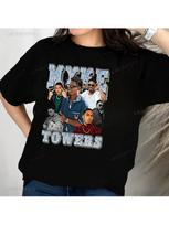 Rapper MYKE TOWERS Loose Short Sleeve T-Shirt MYKE TOWERS Neutral  Harajuku Unisex Shirt Graphic Oversized CottonT-Shirt S įvairiaspalvis
