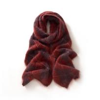 Luxurious Brushed Pure Cashmere Scarf - Soft, Warm, Skin-Friendly Velvet Feel, Unisex Neck Warmer for Autumn/Winter 2025. rūdiškai raudona spalva