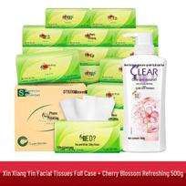 Clear Sakura Anti-dandruff Shampoo 500g with Household Tissue Bundle