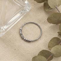 Elegant Ten-in-One Non-Fading Versatile Temperament Ring for Women - Small Sugar Cube Design Size 6 sidabras