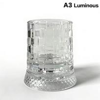 360° Revolving Glass Cup with LED Base Perfect for Bar and Home Use A3