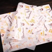 Food Grade Grease Paper Sandwich Wrapping Paper Oil-proof Baking Paper Food Packaging Newspaper Style Bread Oilpaper Baking Tool