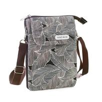 Leaves Phone Crossbody Bag Cotton Women's Messenger Bag Shoulder Bag Mobile Phone Bag  Beach style 3