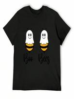Boo Bees Couples Halloween Costume T-Shirt Summer Clothes Cute Tops unisex T Shirts High Quality S įvairiaspalvis