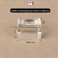 White Square Glass Crystal Ball Base and Tray Ornament