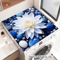 Solid Color Washing Machine and Refrigerator Dust Cover: Diatom Mud, Absorbent, Non-Slip, Dirt-Resistant Mat 30x40 cm