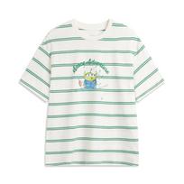 Li Ning X Disney Toy Story Striped Print American Vintage Casual Fashion Comfortable Breathable Round Neck Short Sleeve T-Shirt AHSV182-1 XL