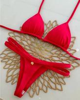 Naujas dviejų dalių bikini Seksualus Brazilijos maudymosi kostiumas Moteriškas paplūdimio atostogų bikinis S