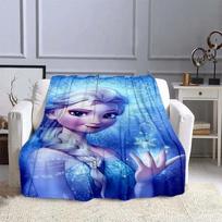 Disney Ledinė Elsa Princesės Antklodė Sofai Karališko Dydžio Mielas Minkštas Flanelinis Mėtomas Pūkštas Lovos Antklodė Naujagimio Žiemos Antklodė Dovana#(1) 75X95CM pilka spalva