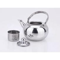 Stainless Steel Tea Kettle Teapot With Filter 1.6L for Kitchen Camping, Metal Infuser Teapot Water Coffee Pot sidabras