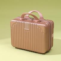 Individualizuota mini rankinė: Mažas lagaminas ir kosmetinė su kombinuotu užraktu kelionėms 14-inch Multi-functional Makeup Case rožinio aukso spalvos