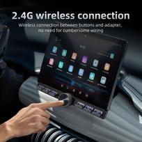 Universal 7 Keys LED Wireless Multimedia Remote Control Smart Car Steering Wheel Controller Navigation Player Volume Adjustment