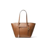 Michael Kors Carine Solid Letter Logo Commuter Leather Tote Bag Women tote Brown 30S1GCCT3L230 Basic Set (Bag+Dust Bag)
