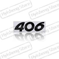 1Pc 3D Metal Sticker For  406 407 Emblem Letters Badge Decoration Rear Trunk Stickers Car Styling Accessories