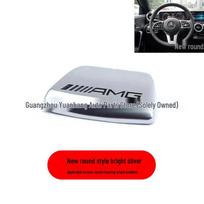 Mercedes-AMG Steering Wheel Emblem for C-Class/E-Class - New & Old Models naujas raundas - blizgios sidabro spalvos