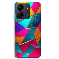 Dėklas - MANIACASE - Xiaomi Redmi 13C 4G - Silikonas TPU - Spalvota mozaikinė abstrakti tekstūra - Juodas juoda