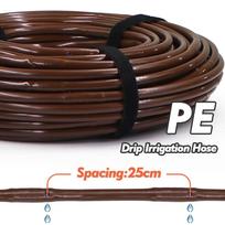 1/4  4/6mm Rudas PE Žarna Lašintuvas Sodui Šiltnamiui Laistymui Vejai Žemės Ūkio Laistymo Lašintuvas Lašintuvų Atstumas 25cm 1/4''&30m-100FT
