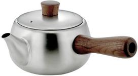 KOGU Teapot with Side Handle in Wooden Stainless Cup Includes Tea Matte Shimomura Kikaku [Made Japan] Handle, Steel, Unbreakable, Lightweight, 2-3