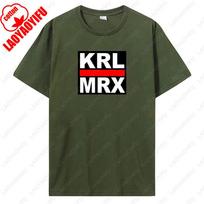 KRL MRX Tshirt Kommun Is Mus So Zialis Mus Marx Revolution Castro Lenin Engels Graphic Tshirts Unisex Cotton Fashion Vintage Tee 4XL