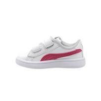 (TD) PUMA Smash v2 Infant 'White Magenta Haze' Baby 365174-08 EU 27