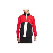 Men's Nike Sportswear Swoosh Contrast Color Stitching Knit Stand Collar Logo Jacket University Red DD5982-657 L