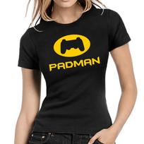 Padman Geek Gamepad Nerd Gaming Gamer Comic Hero Comedy Women's Girlie T-Shirt Mens Womens Tees Top M