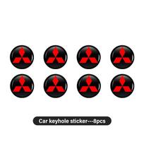 3D Epoxy Key Remote Logo Decorative Small Badge for Mitsubishi Triton L200 Xpander Pajero Sport Auto Accessories