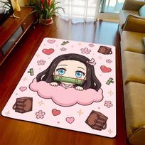 Nezuko Decorative Carpet Rug Non Slip Floor Mat Soft Area Rug Bedroom Living Room Home -QJY 60x90cm