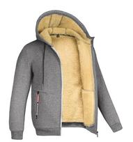 Men's Heavyweight Fleece Lined Jackets Coats Windproof Zip Up Hoodie Winter Warm Hooded Sweatshirt Outerwear Outfits S