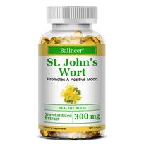 St. John'S Wort Extract 300 Mg Dietary Supplement, 120 Herbal Extracts Softgels Per Bottle 120 Capsules