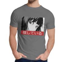 Streetwear Stare Sad Japanese Aesthetic Homme Tee Shirt For Unisex Awesome Organic Cotton T Shirt O XL