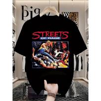 Men'S Streets of Rage Retro Arcade T-Shirt - Axel & Blaze Character Graphic Tee, Vintage '90s Gaming Shirt with Iconic Logo, Soft Breathable Cotton S juoda