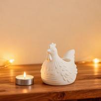 Diy 3D Little Chicken Candle Holder Epoxy Resin Mold, Plaster Hen Decoration, Candle Holder Silicone Mold, Desktop Storage 1