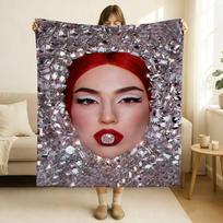 Singer Ava Max Don't Click Play Blanket Soft and Skin Friendly For Couch Bed Napping Bedspread All Seasons Comforter 75x90cm