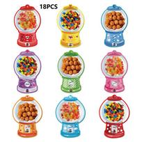 18/36 Pcs DIY Valentines Candy Cards Bubble Gum Machine Designs Valentines Day Exchange Cards Kids Classroom Exchange Gifts 18PCS
