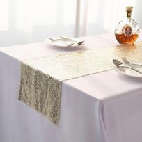 Vibrant 12 x108  Glitter Sequin Table Runner Offering Glamorous Decoration For Celebrations Champagne-30*275CM