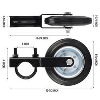 Heavy Duty Farm Gate Caster Black Metal Fence Gate Wheel Auxiliary Wheel Gate Caster Wheel  Porch juoda