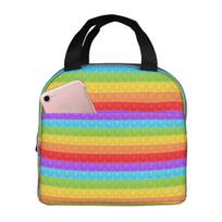 Premium Vector Pop It Seamless Pattern Insulated Lunch Bag for Women Kids Leakproof Food Boxes Thermal Lunch Box Tote One Size