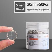 Multifunctional Metal Binder Ring 20/30/40/50mm Office Supplies Loose-leaf Ring Clip Silver/Rose Gold Binding Clip Album