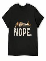 Nope Lazy Dachshund T-Shirt Hippie Clothes Tshirts Personalised Cheap Stuff Funny T Shirts For unisex S įvairiaspalvis
