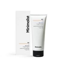 Minimalistinis SPF 30 kūno losjonas, UVA ir UVB apsauga | Maitinantis | Plataus spektro PA+++ apsauginis kremas nuo saulės visų tipų odai | Vyrams ir moterims | 150 g white