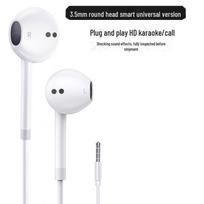 Laidinės įstatomos ausinės su Type-C jungtimi, suderinamos su Apple, Huawei, Honor, Vivo, Xiaomi, OPPO - Universalios laidinės ausinės karaoke 3.5 round head high-end universal version balta