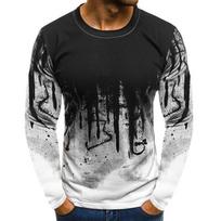 Printed Men's Pullover Long-sleeved Casual T-shirt Men XXXXXL balta