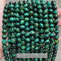 Jingde A klasės žalio tigro akies apvalūs palaidi karoliukai apyrankei, skirti pasidaryk pats papuošalų aksesuarams 6mm, ~60 beads