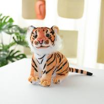 Miela simuliacinė geltono tigro lėlė, pliušinis žaislas, Sibiro tigro lėlė, vaikų kompanijos raminanti lėlė 20cm