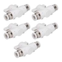5Pcs Pneumatic Valve Fitting Manual Air Flow Control Switch Quick Self Locking Connector BUC‑8