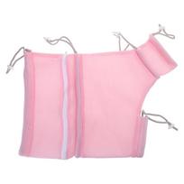 Mesh Cats Grooming Bag Adjust Cats Bathing Net Bag Washing Bath Bag for Small Cats Grooming Trimming Scratchproof 1 rožinė