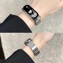 Stainless steel Strap for Mi Band 9 8 Metal Wristband Miband 9pro 8pro Smartwatch Replacement Bracelet for Redmi Watch 5/4 Band for Redmi Watch 5 sidabras